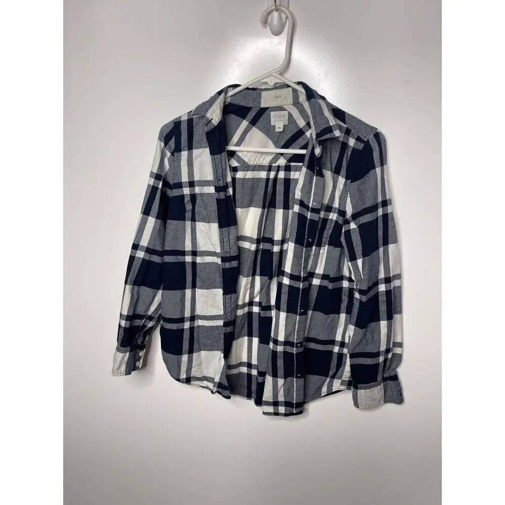J. Crew Boy Fit Plaid Button down